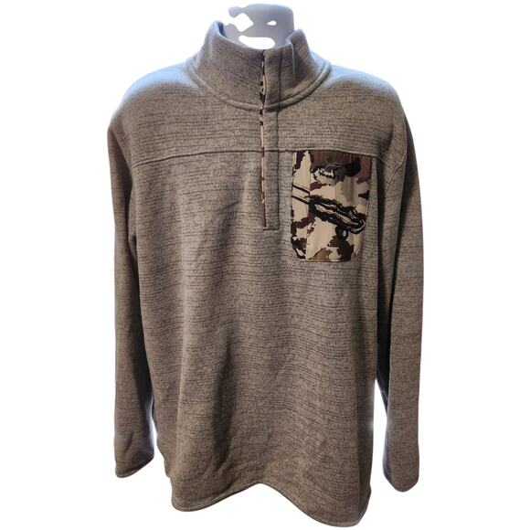 Under Armour Coldgear Men 3XL Loose Fit 1/4 Zip Pullover Sweatshirt Camo - Picture 2 of 6